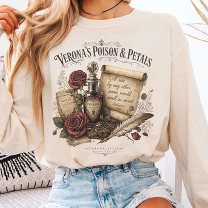 Long-sleeve Ivory / S Shakespeare's Verona's Poison & Petals Romeo & Juliet Long Sleeve The Mystic Eden