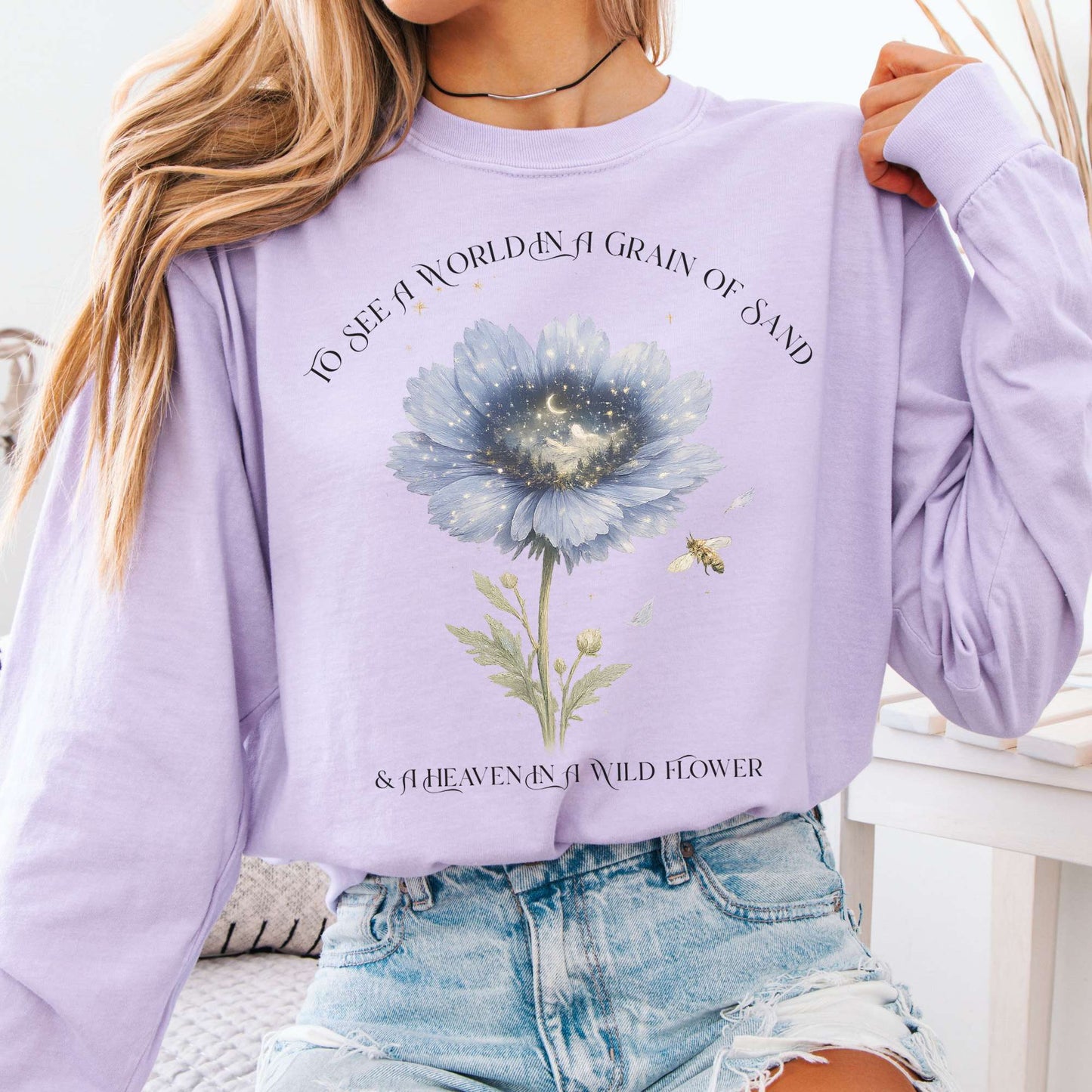 Long-sleeve Orchid / S Heaven in a Wildflower William Blake Long Sleeve The Mystic Eden