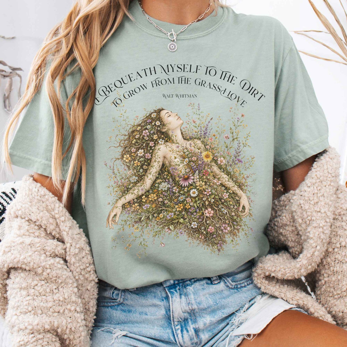 T-Shirt Bay / S I Bequeath Myself to the Dirt Walt Whitman T-Shirt The Mystic Eden