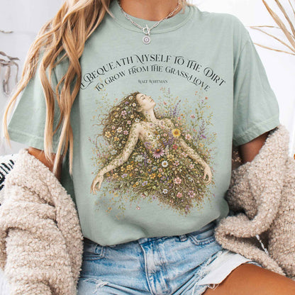 T-Shirt Bay / S I Bequeath Myself to the Dirt Walt Whitman T-Shirt The Mystic Eden