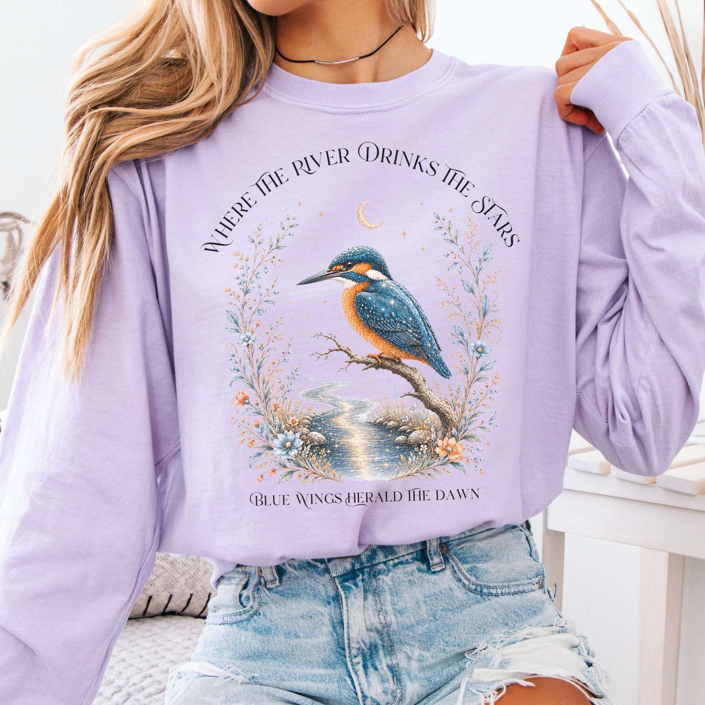 Long-sleeve Orchid / S Where the River Drinks the Stars Long Sleeve The Mystic Eden