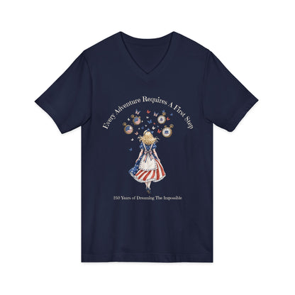 V-neck 250 Years of Dreaming the Impossible American Alice V-Neck The Mystic Eden
