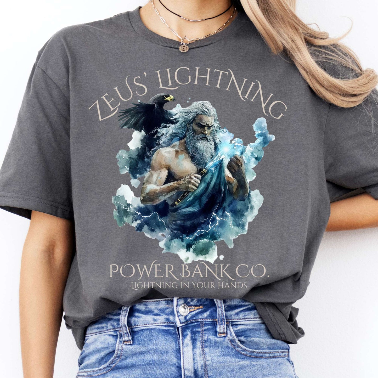 T-Shirt Zeus' Lightning Power Bank Co. T-Shirt The Mystic Eden