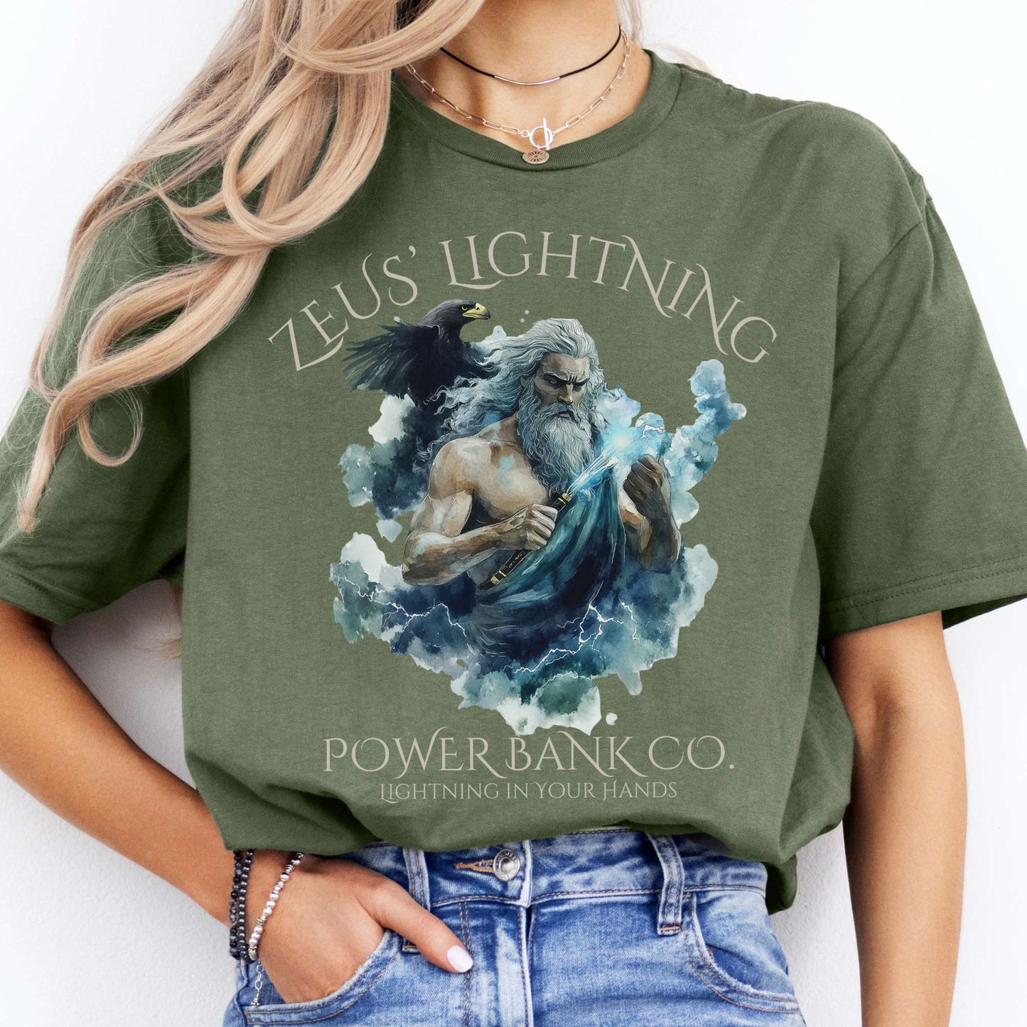 T-Shirt Zeus' Lightning Power Bank Co. T-Shirt The Mystic Eden