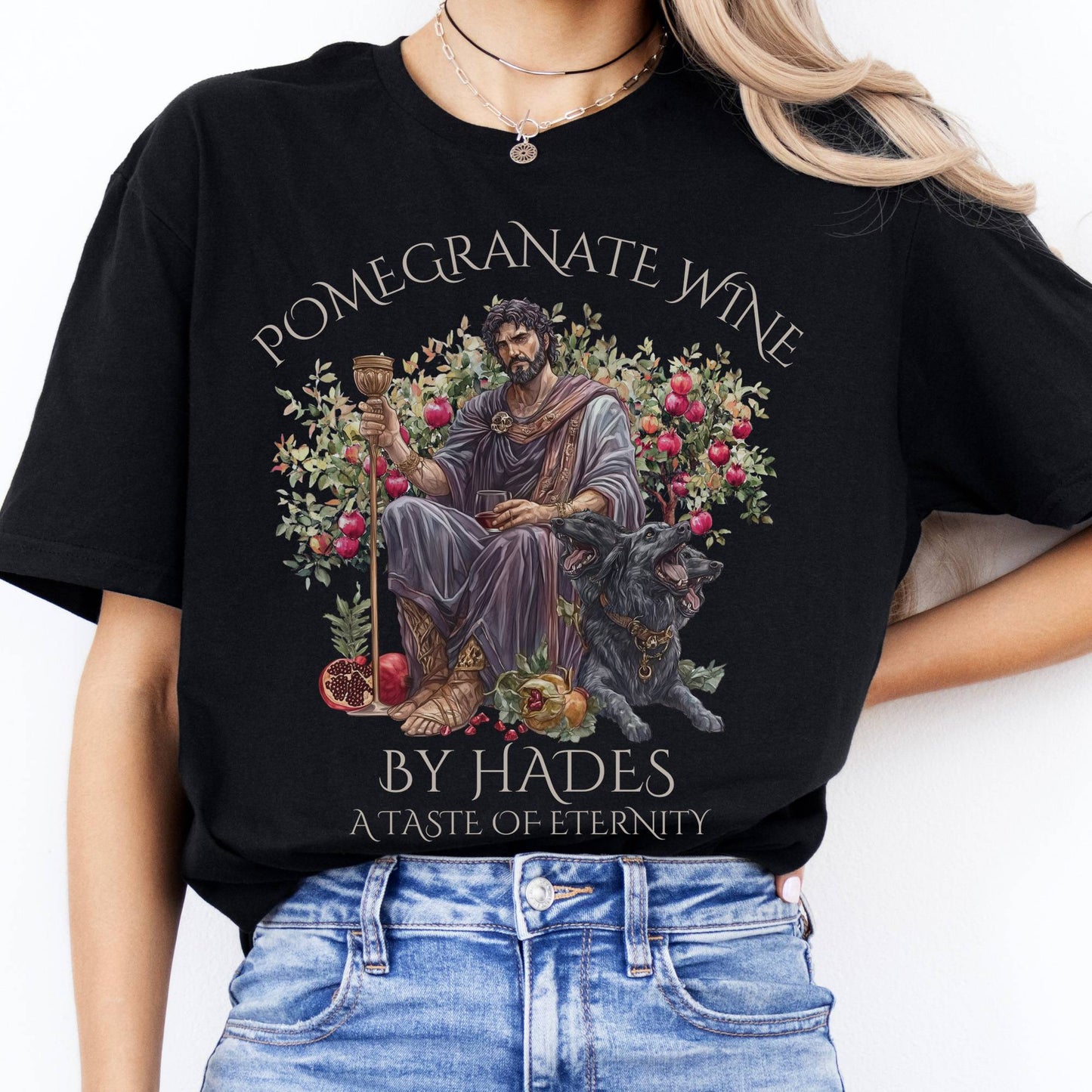 T-Shirts Pomegranate Wine A Taste of Eternity T-Shirt The Mystic Eden