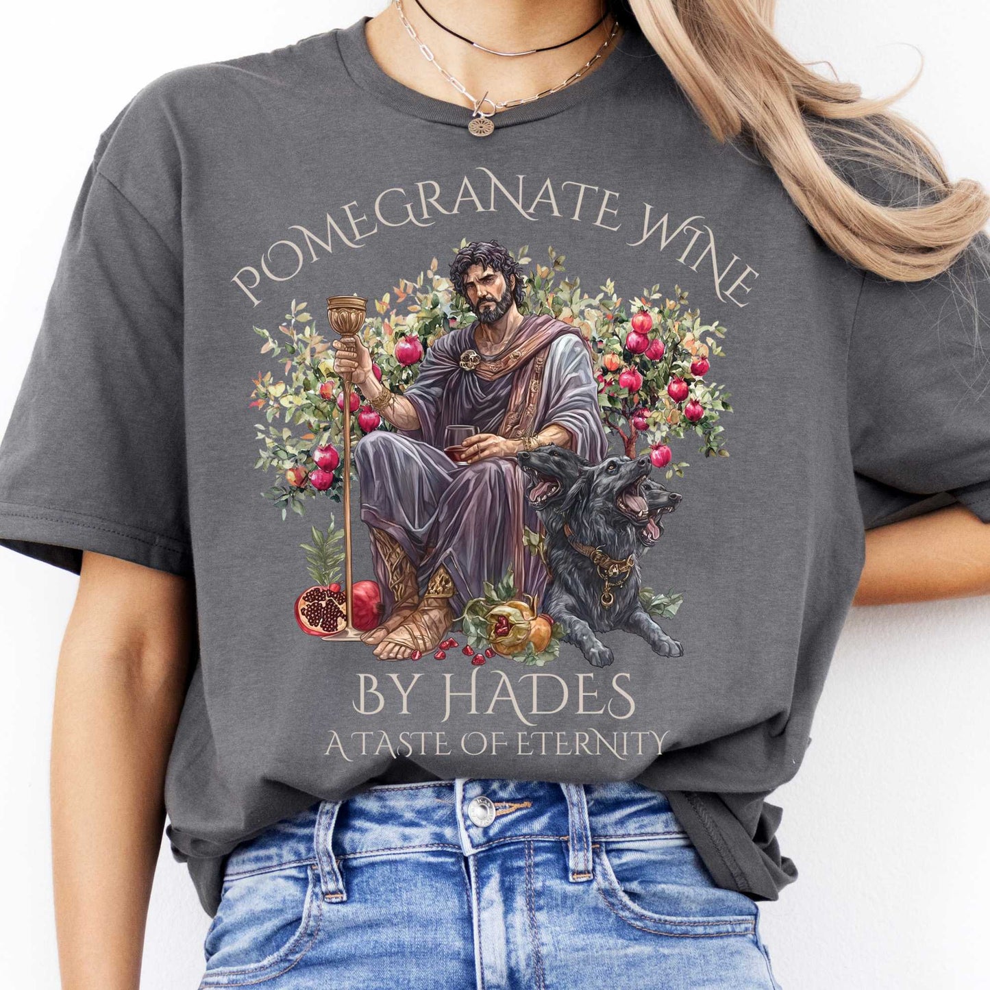 T-Shirts Pomegranate Wine A Taste of Eternity T-Shirt The Mystic Eden