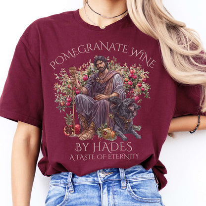 T-Shirts Pomegranate Wine A Taste of Eternity T-Shirt The Mystic Eden