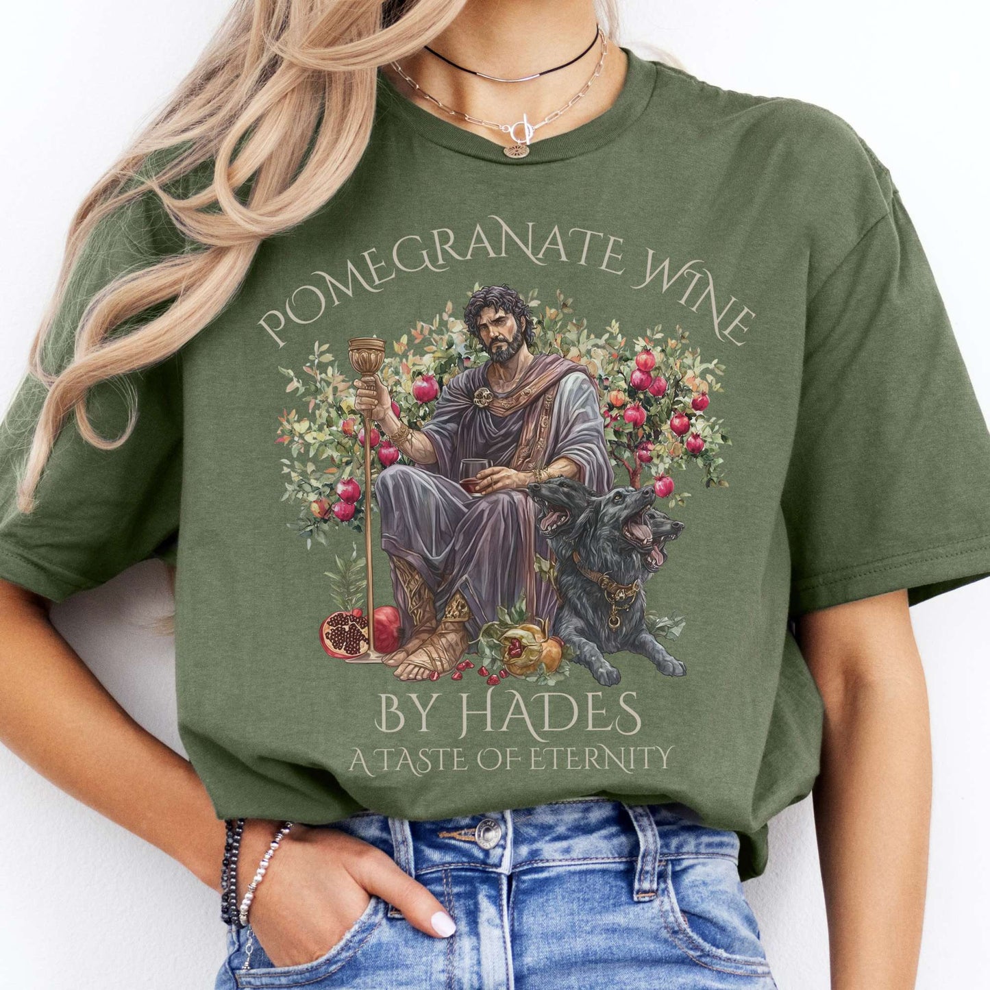 T-Shirts Pomegranate Wine A Taste of Eternity T-Shirt The Mystic Eden
