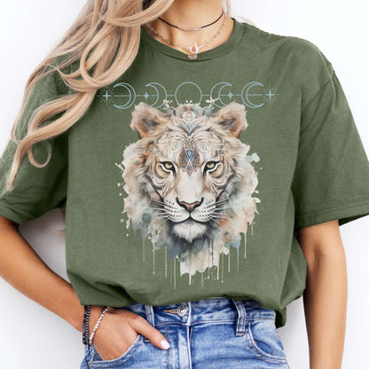 T-Shirts Mystical White Tiger T-Shirt The Mystic Eden