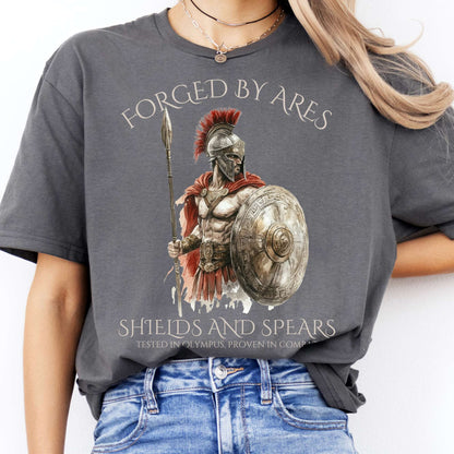 T-Shirts Forged By Ares Shields And Spears T-Shirt The Mystic Eden