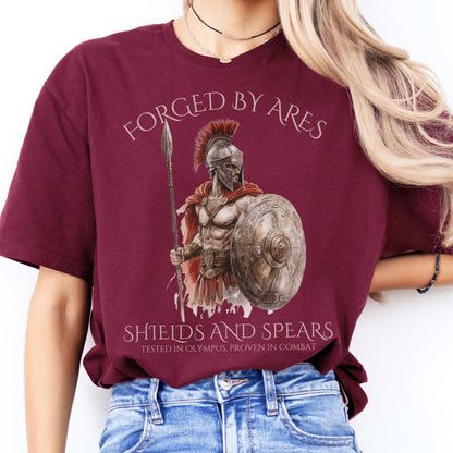 T-Shirts Forged By Ares Shields And Spears T-Shirt The Mystic Eden