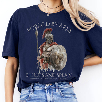 T-Shirts Forged By Ares Shields And Spears T-Shirt The Mystic Eden