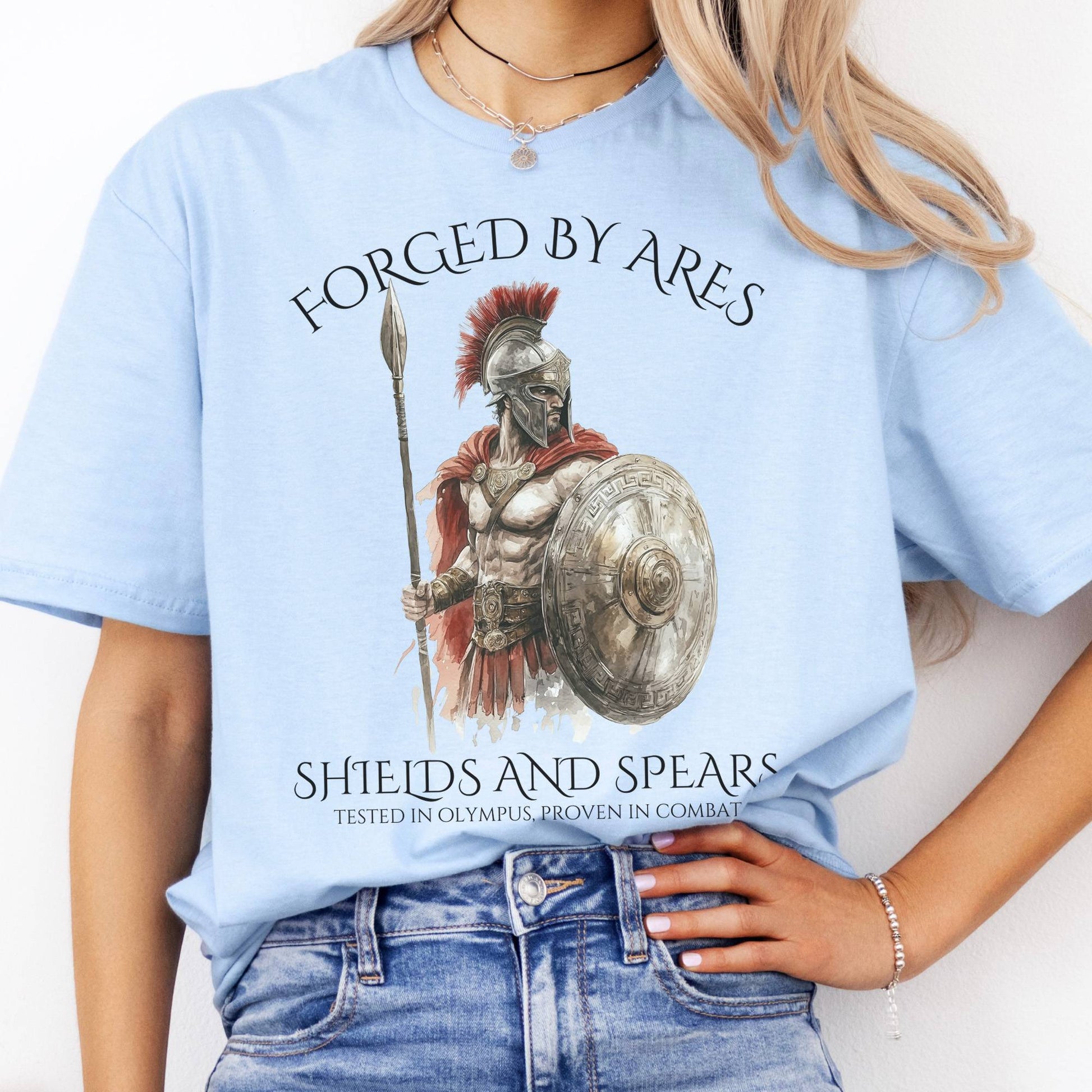 T-Shirts Forged By Ares Shields And Spears T-Shirt The Mystic Eden