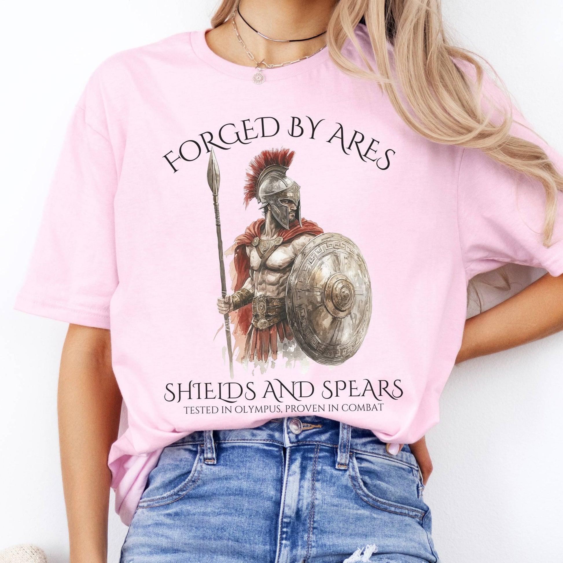 T-Shirts Forged By Ares Shields And Spears T-Shirt The Mystic Eden