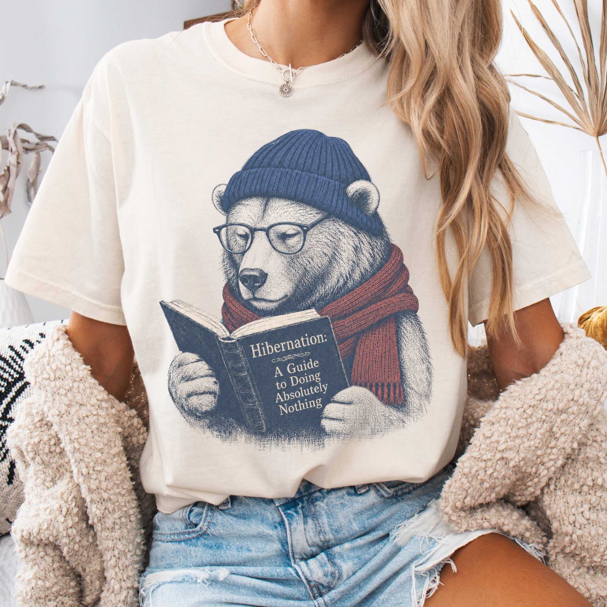 T-Shirt Ivory / S Hibernation Guide Bear T-Shirt The Mystic Eden