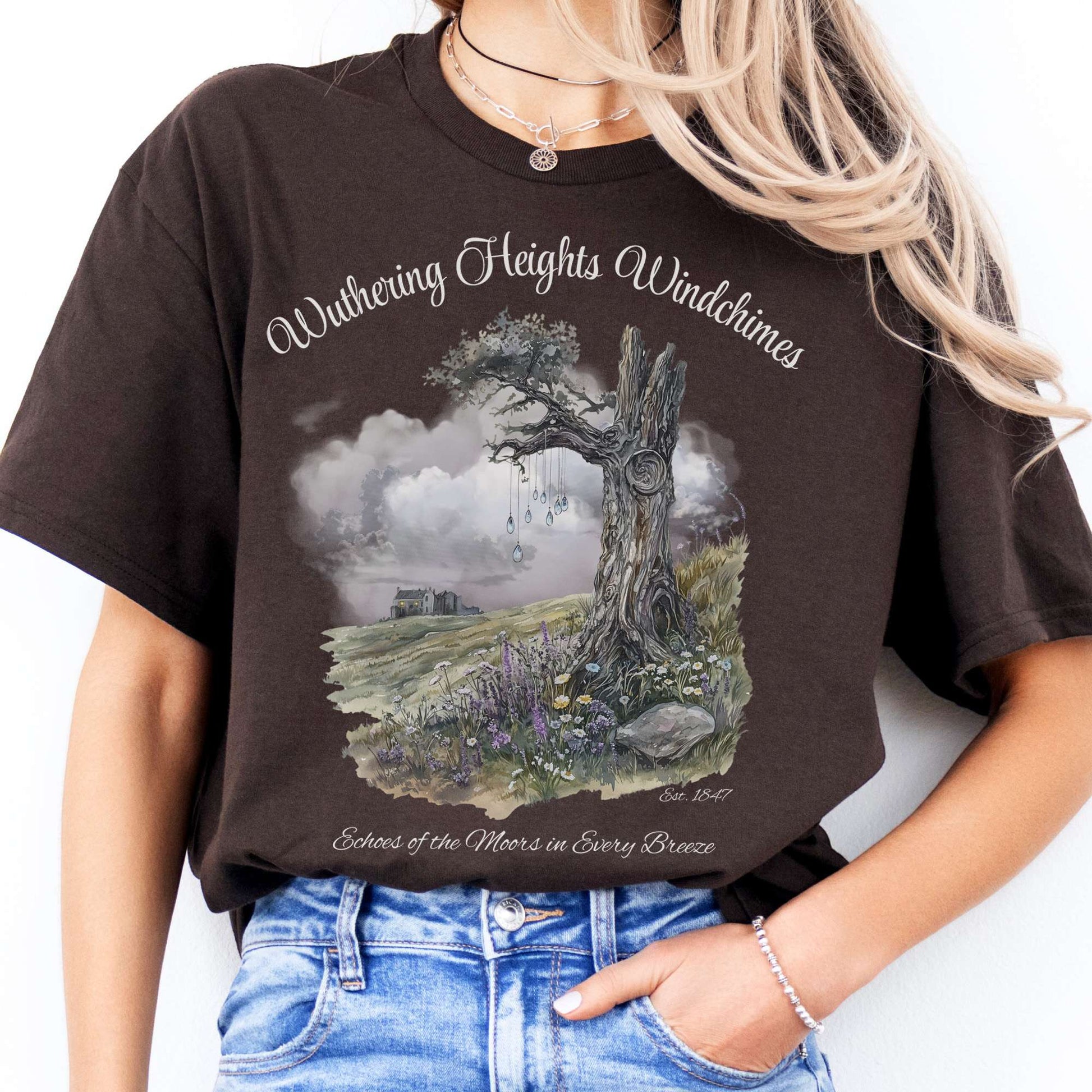 T-Shirts Wuthering Heights Windchimes Brontë T-Shirt The Mystic Eden