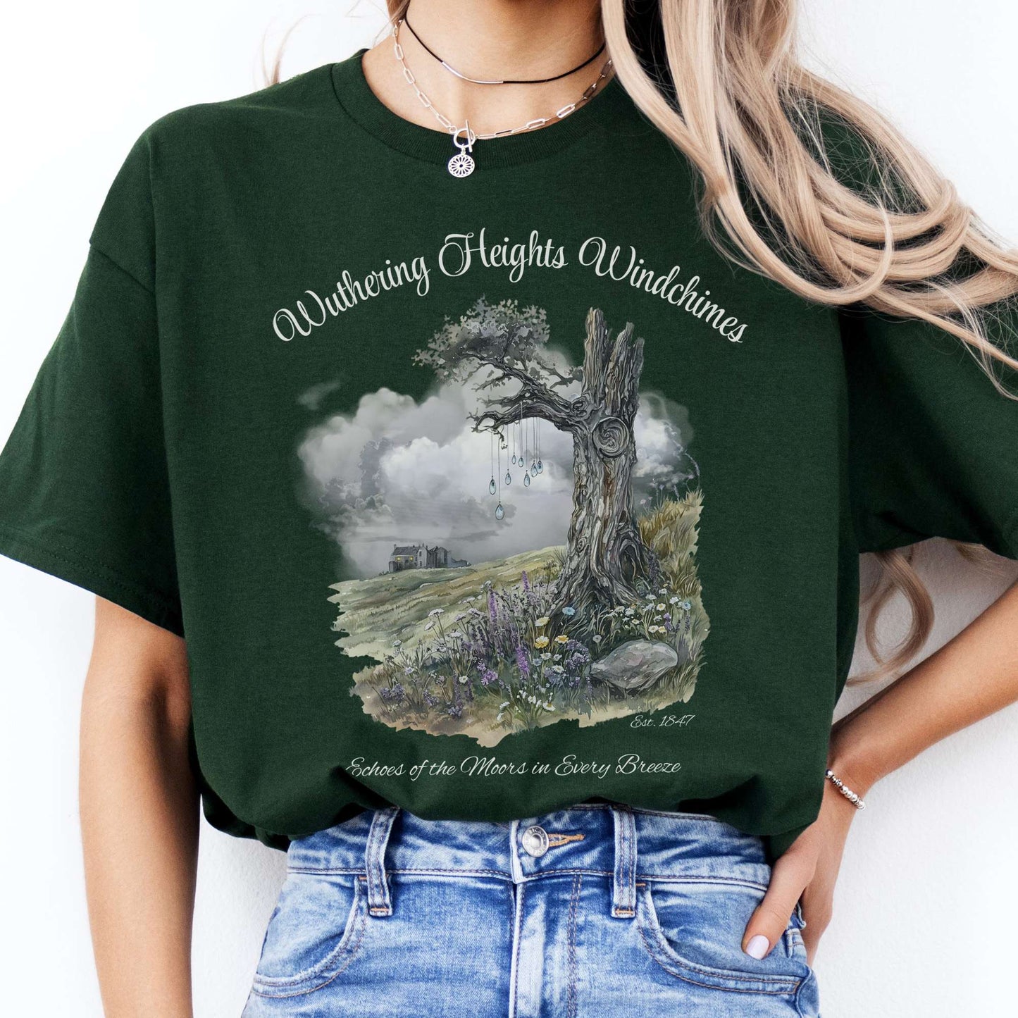 T-Shirts Wuthering Heights Windchimes Brontë T-Shirt The Mystic Eden