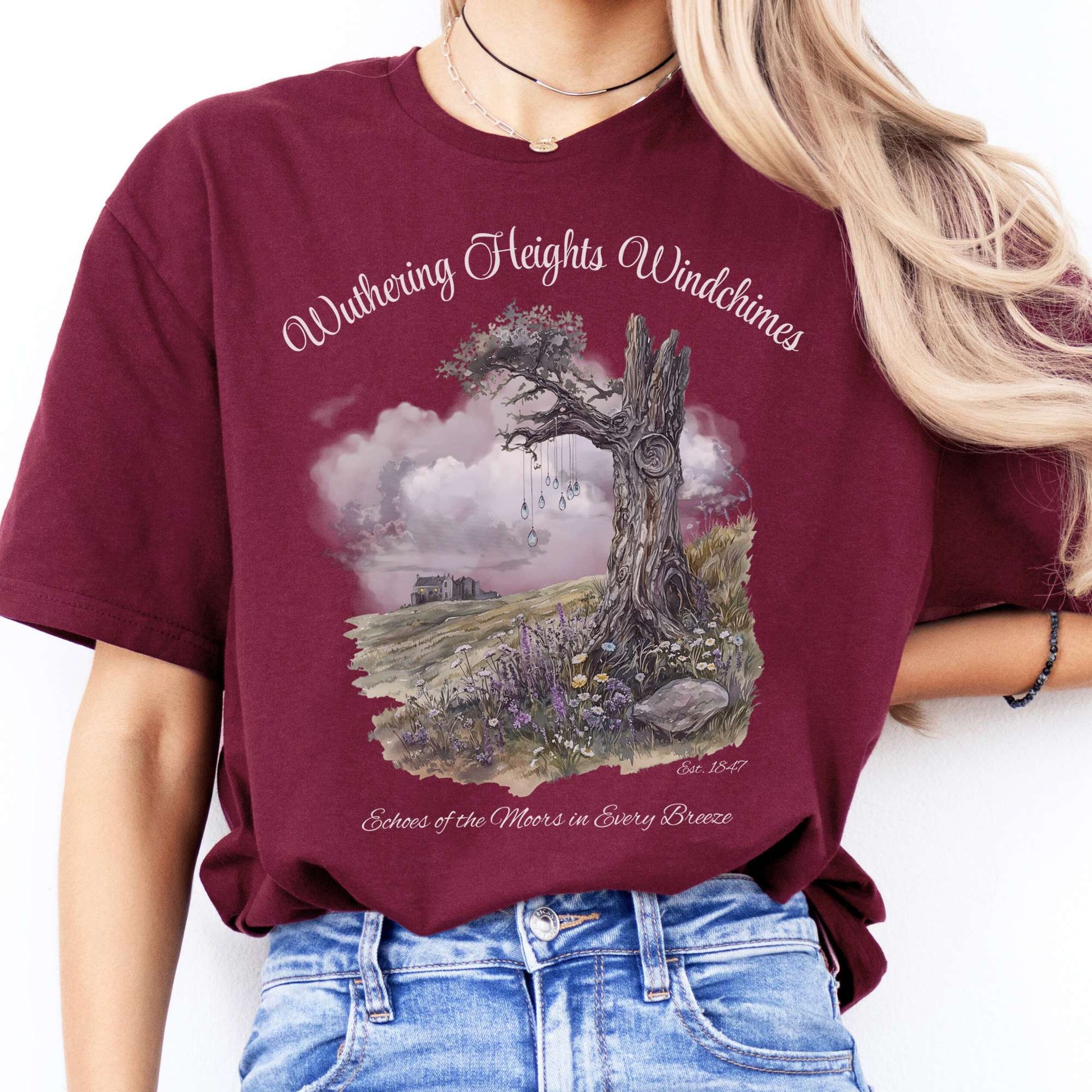 T-Shirts Wuthering Heights Windchimes Brontë T-Shirt The Mystic Eden