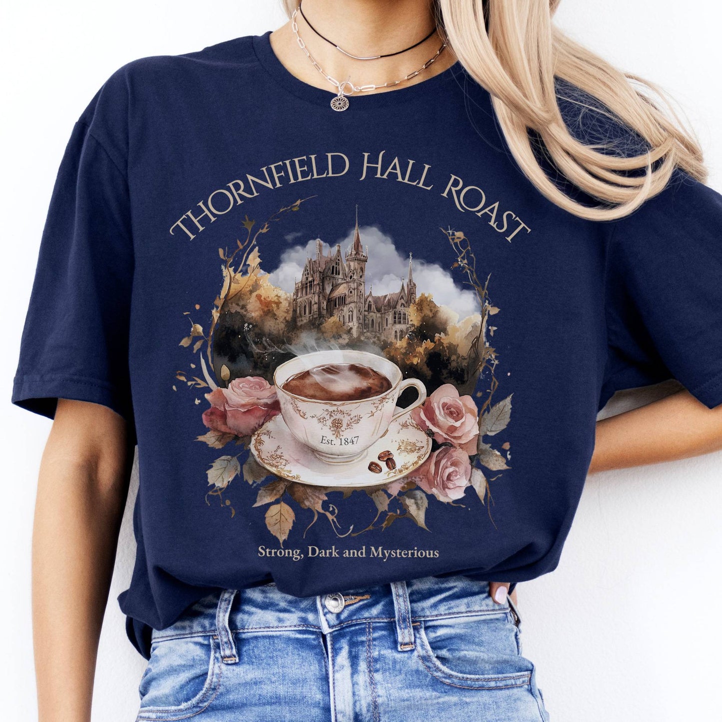 T-Shirts Thornfield Hall Roast Jane Eyre T-Shirt The Mystic Eden