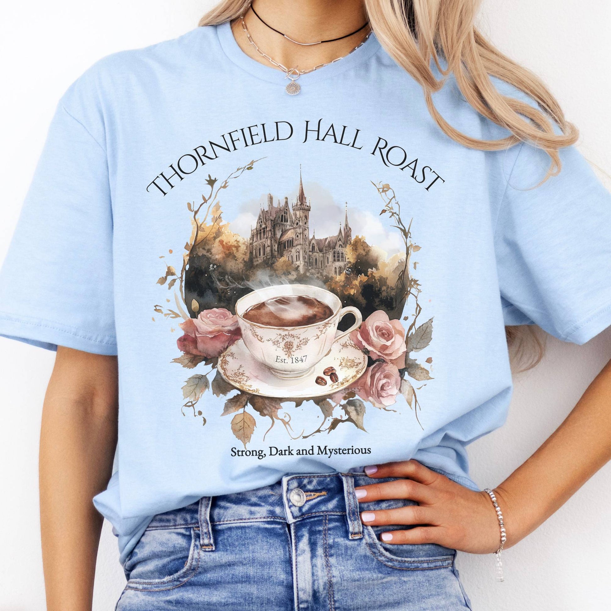 T-Shirts Thornfield Hall Roast Jane Eyre T-Shirt The Mystic Eden