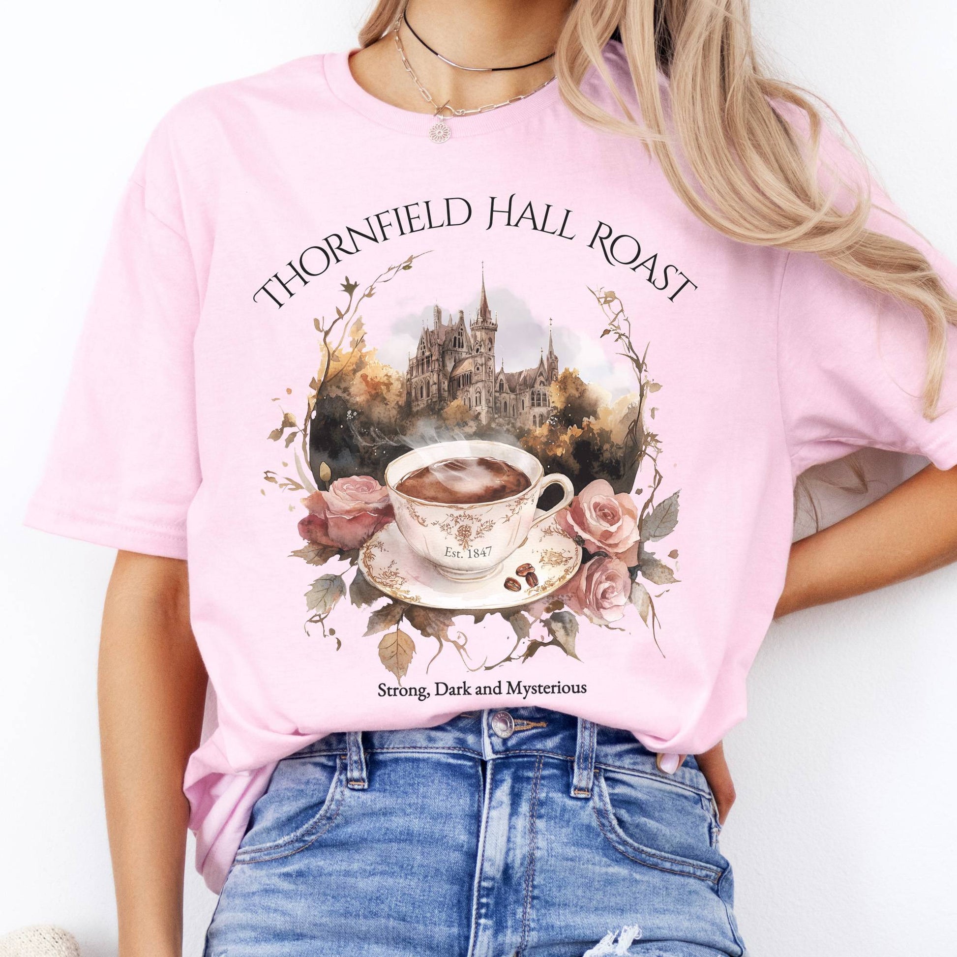 T-Shirts Thornfield Hall Roast Jane Eyre T-Shirt The Mystic Eden