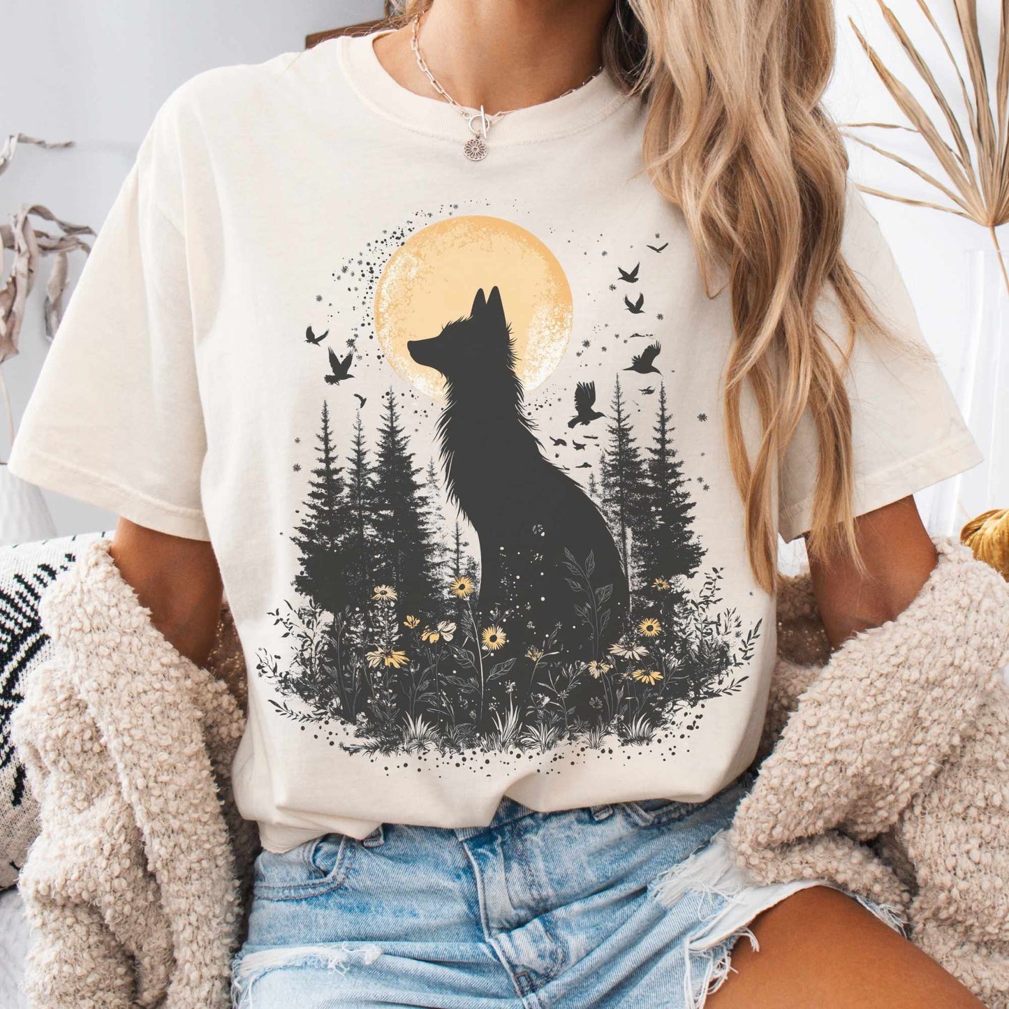 Mystical Moonlit Fox Shirt