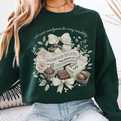 Sweatshirt Dashwood Sisters Fine Chocolates Sense & Sensibility Sweatshirt The Mystic Eden