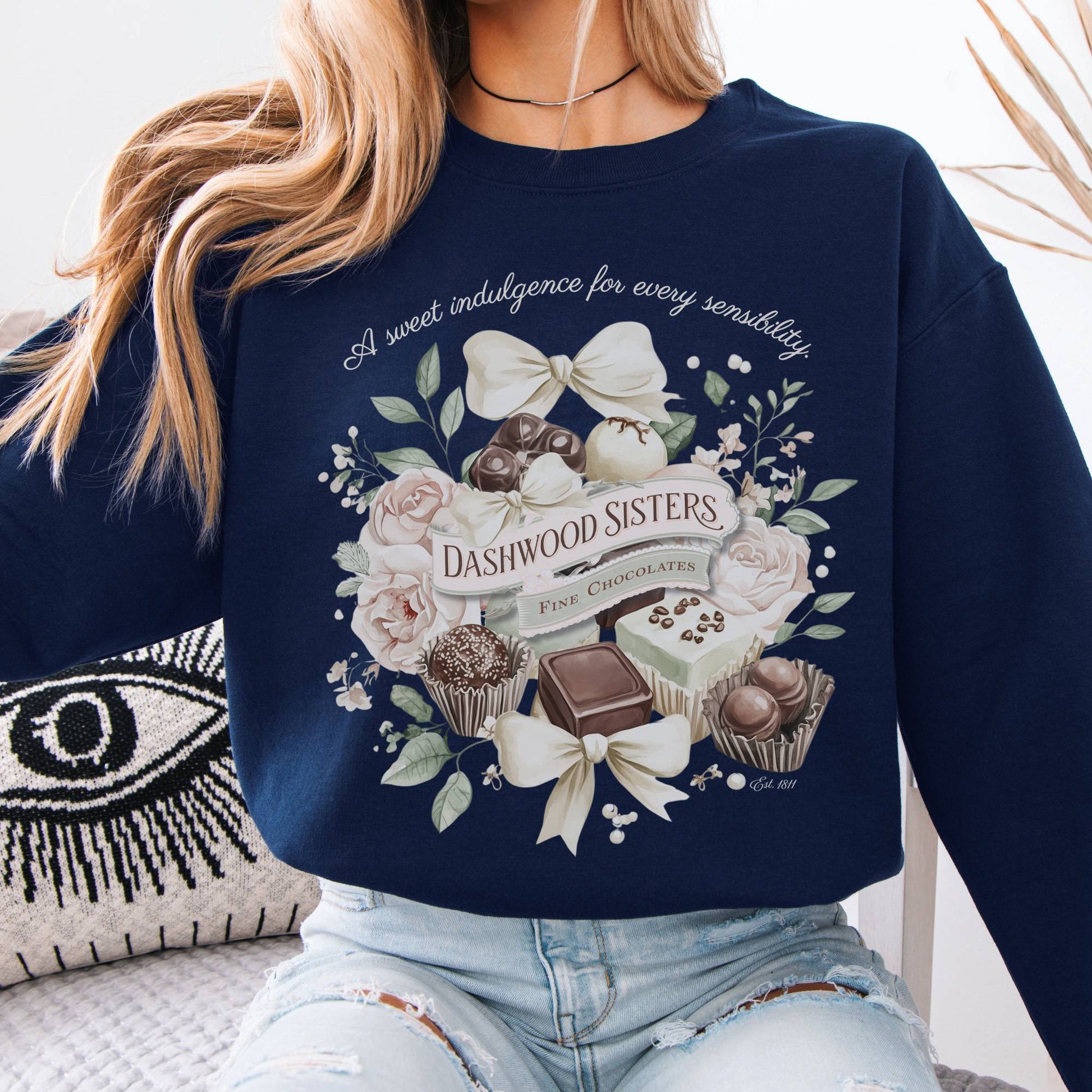 Sweatshirt Dashwood Sisters Fine Chocolates Sense & Sensibility Sweatshirt The Mystic Eden