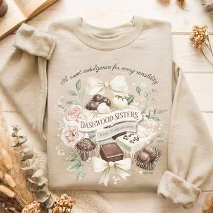 Sweatshirt Dashwood Sisters Fine Chocolates Sense & Sensibility Sweatshirt The Mystic Eden