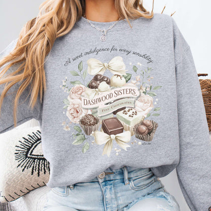 Sweatshirt Dashwood Sisters Fine Chocolates Sense & Sensibility Sweatshirt The Mystic Eden
