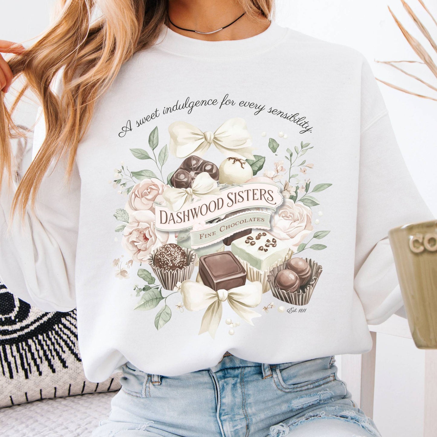 Sweatshirt Dashwood Sisters Fine Chocolates Sense & Sensibility Sweatshirt The Mystic Eden