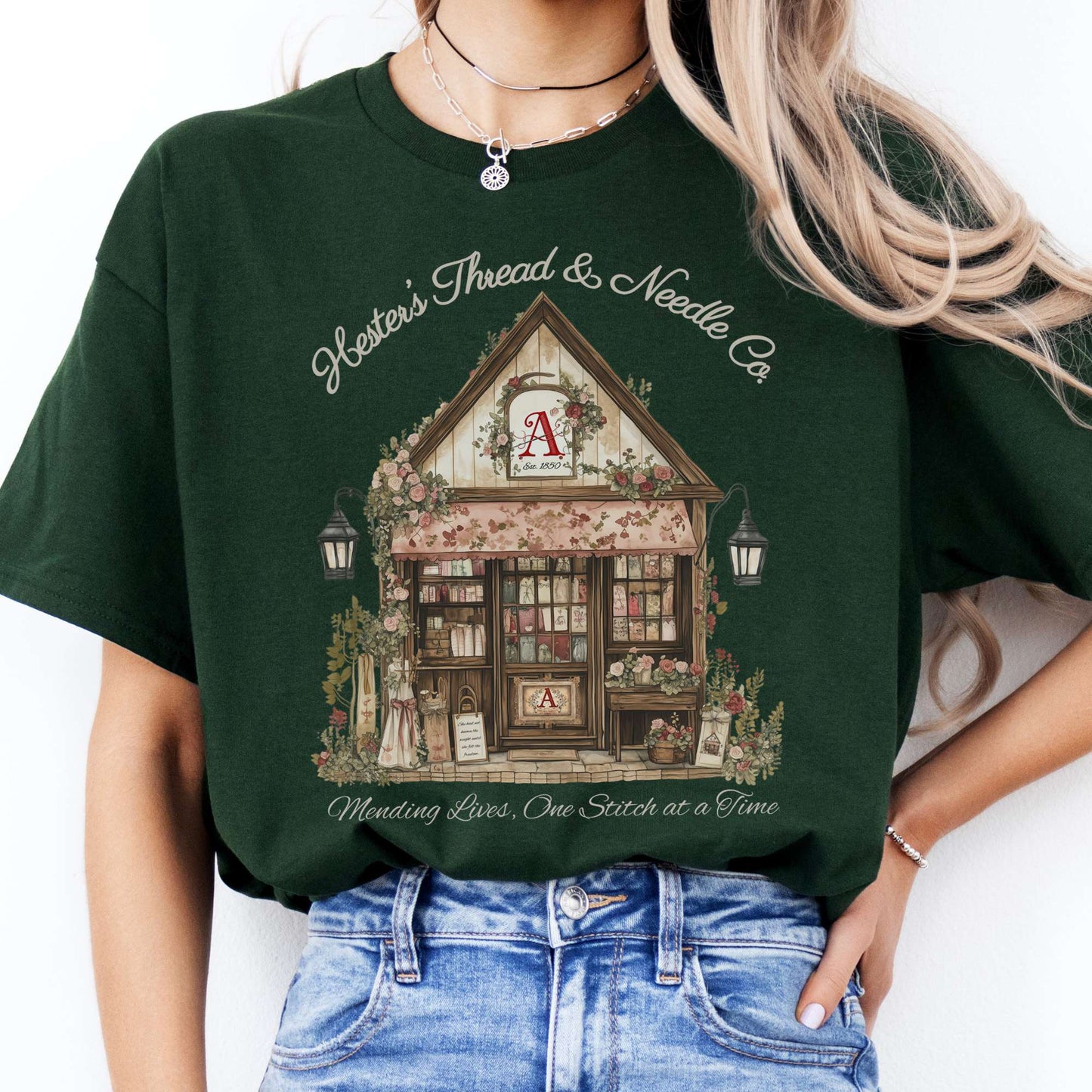 T-Shirts Hester's Thread & Needle Co. Scarlet Letter T-Shirt The Mystic Eden