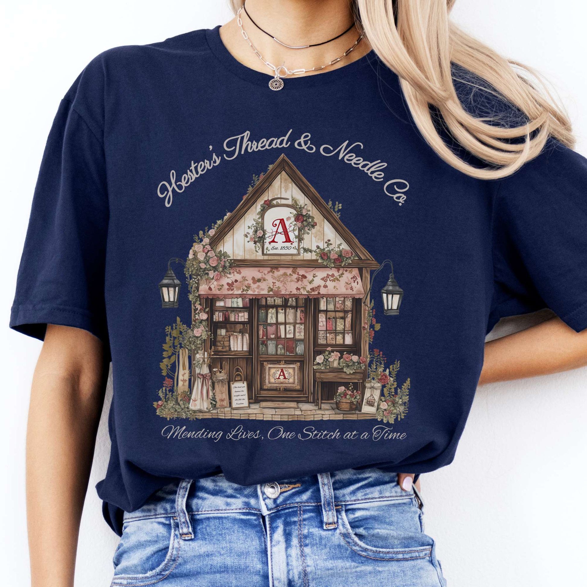 T-Shirts Hester's Thread & Needle Co. Scarlet Letter T-Shirt The Mystic Eden