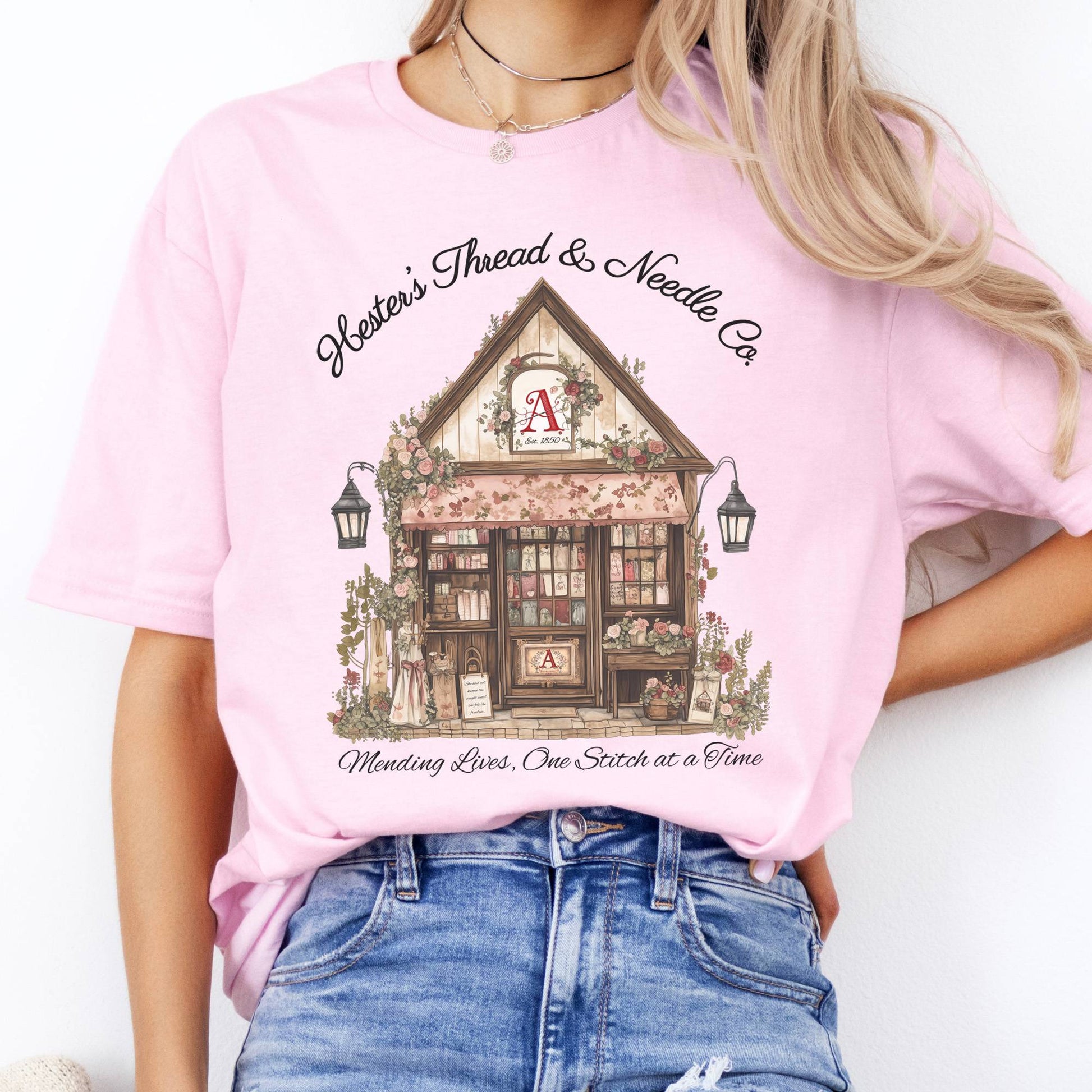 T-Shirts Hester's Thread & Needle Co. Scarlet Letter T-Shirt The Mystic Eden