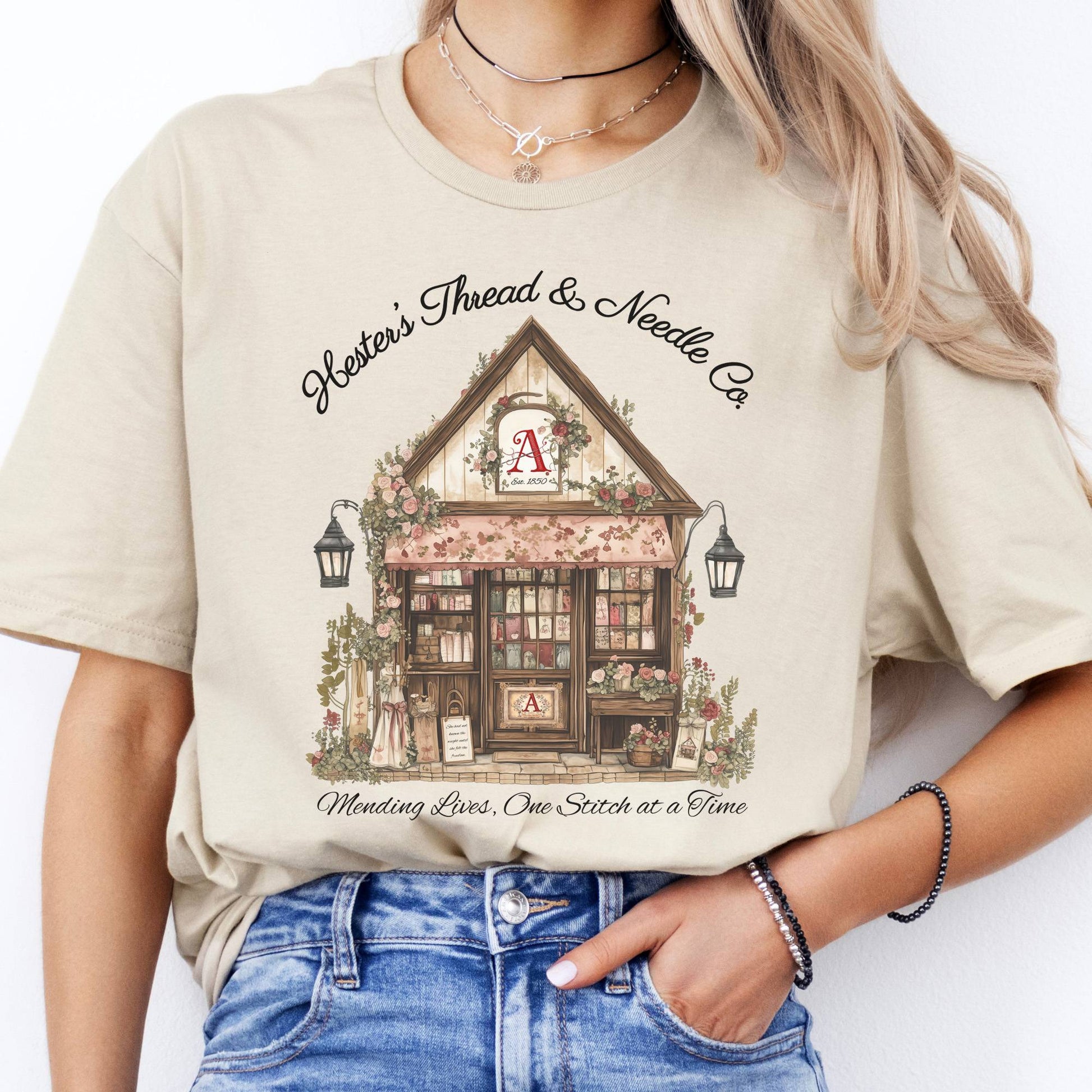 T-Shirts Hester's Thread & Needle Co. Scarlet Letter T-Shirt The Mystic Eden