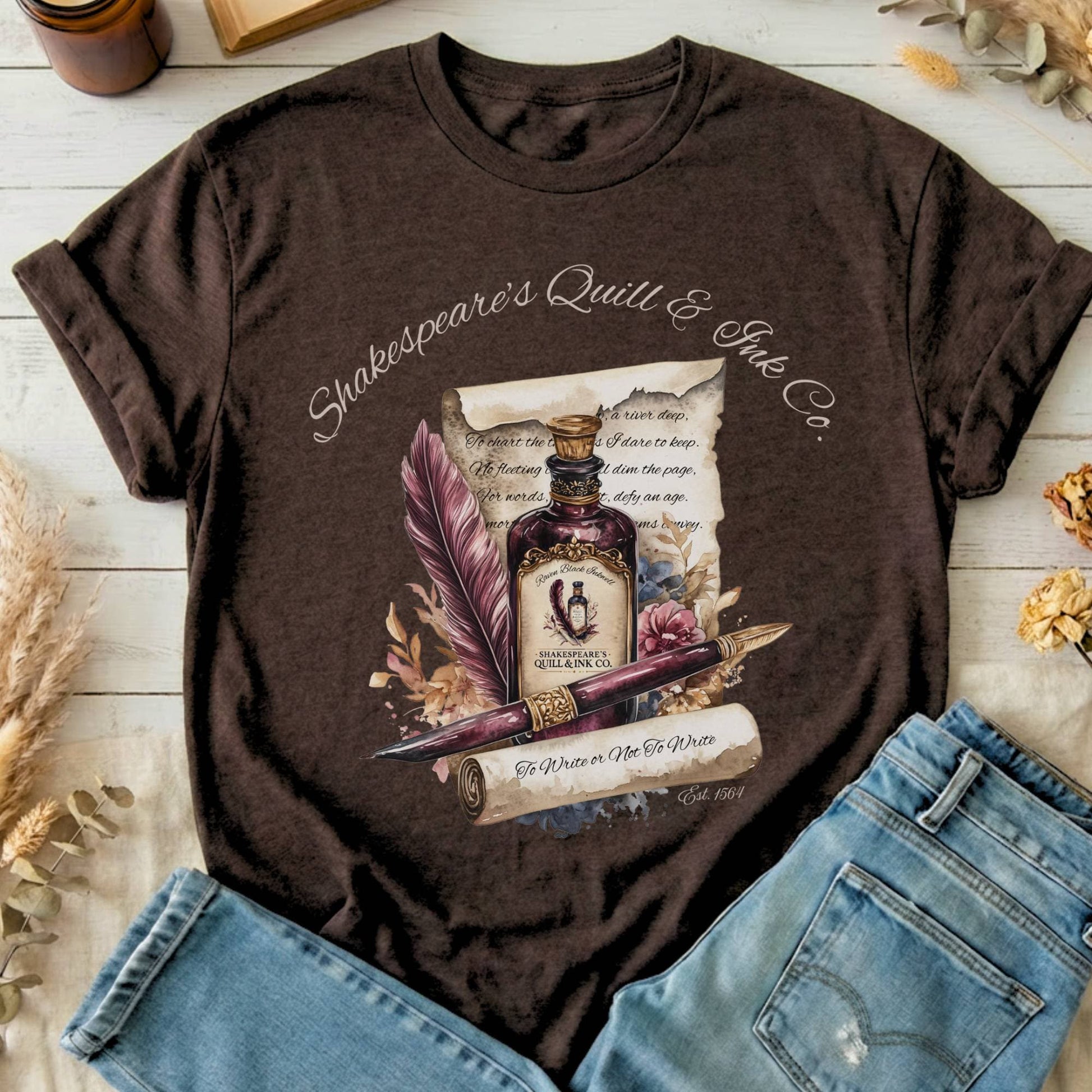 T-Shirts Dark Chocolate / S Shakespeare's Quill & Ink Co. T-Shirt The Mystic Eden