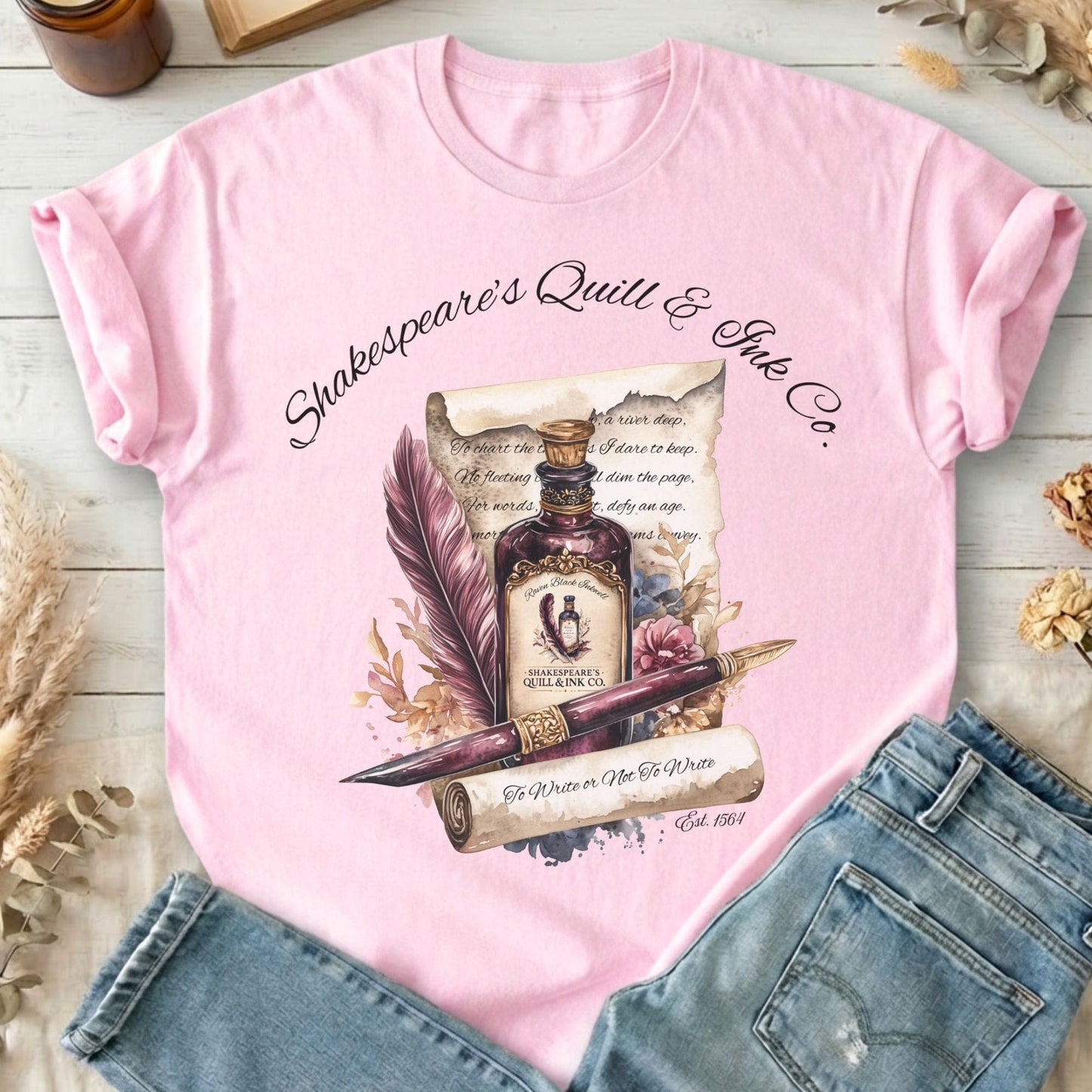 T-Shirts Light Pink / S Shakespeare's Quill & Ink Co. T-Shirt The Mystic Eden