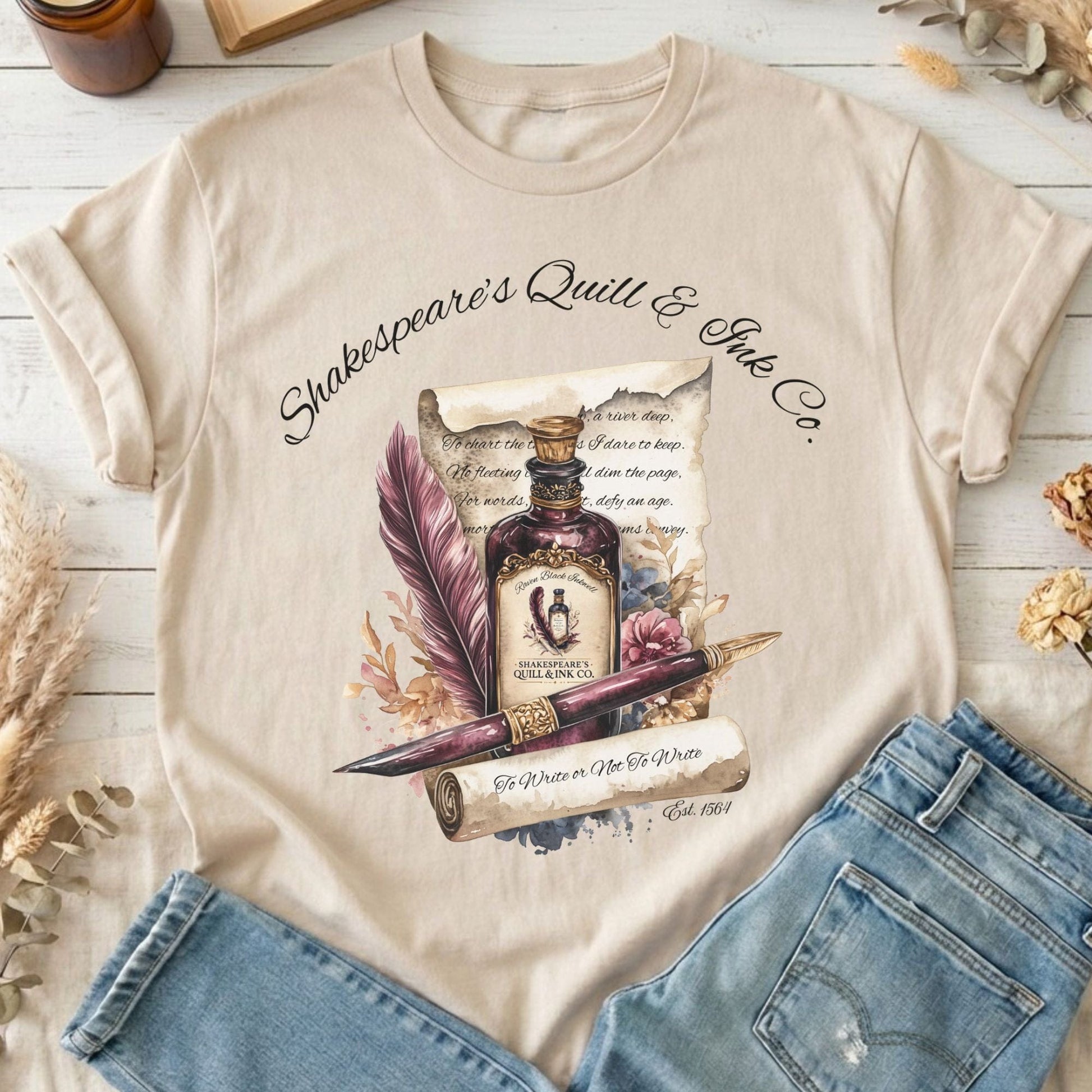 T-Shirts Sand / S Shakespeare's Quill & Ink Co. T-Shirt The Mystic Eden