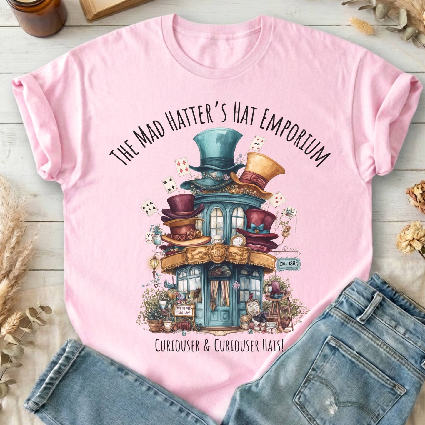 T-Shirts Light Pink / S The Mad Hatter's Hat Emporium T-Shirt The Mystic Eden