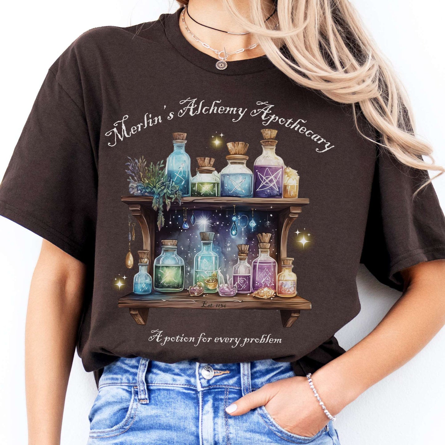 T-Shirts Merlin's Alchemy Apothecary T-Shirt The Mystic Eden