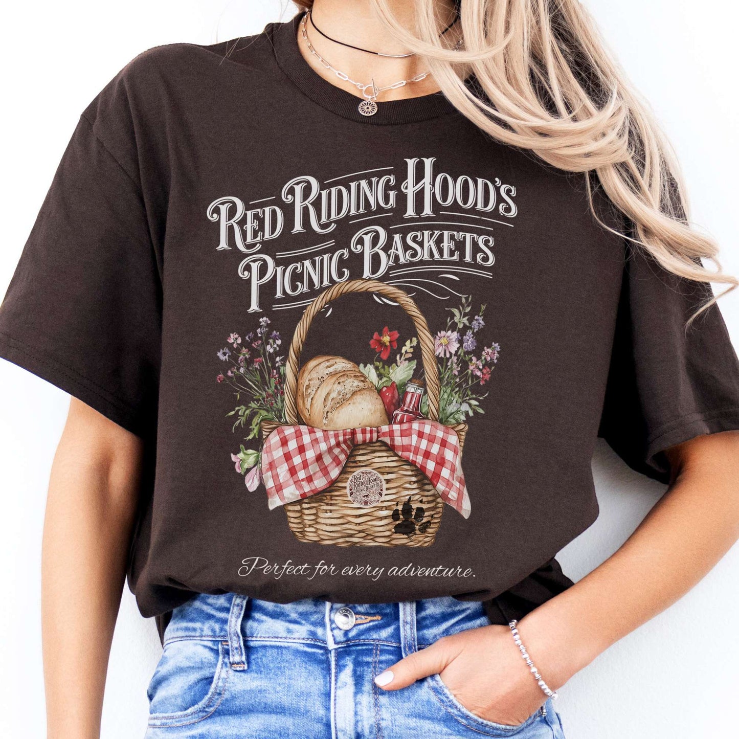 T-Shirts Red Riding Hood's Picnic Baskets T-Shirt The Mystic Eden