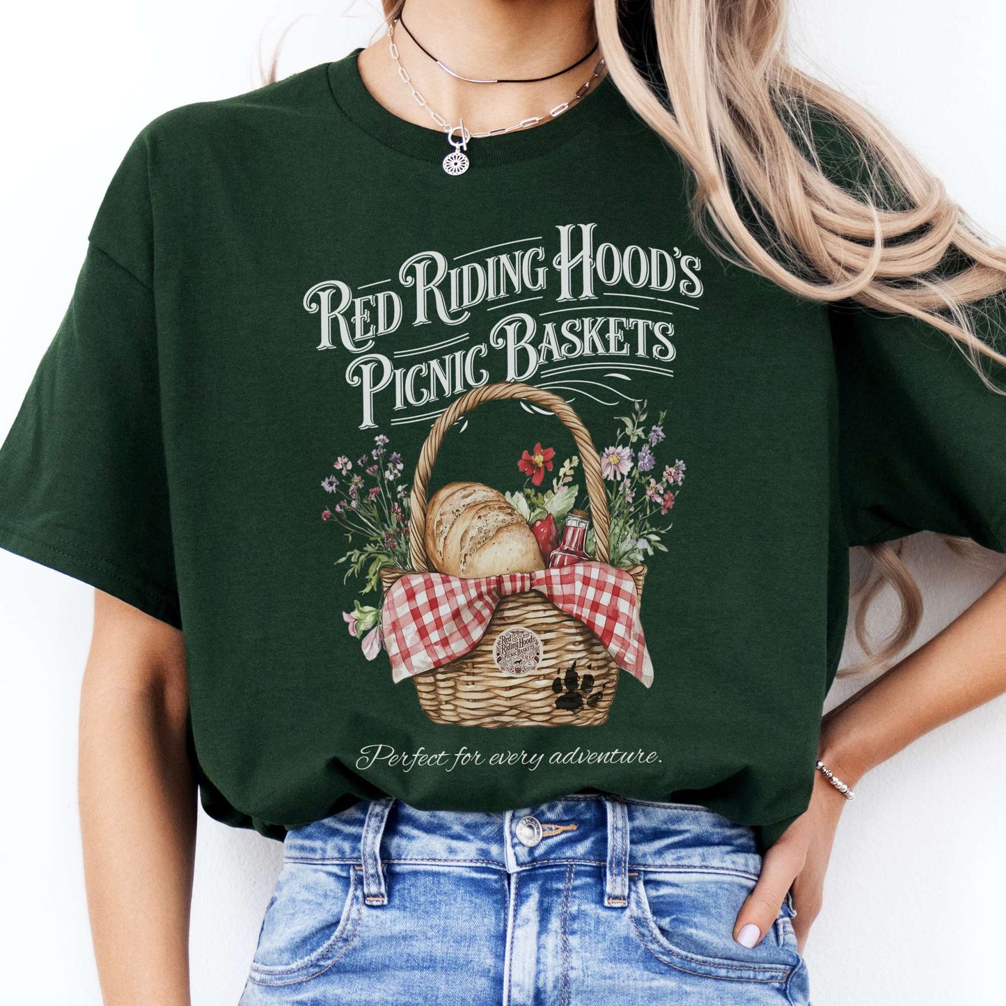 T-Shirts Red Riding Hood's Picnic Baskets T-Shirt The Mystic Eden