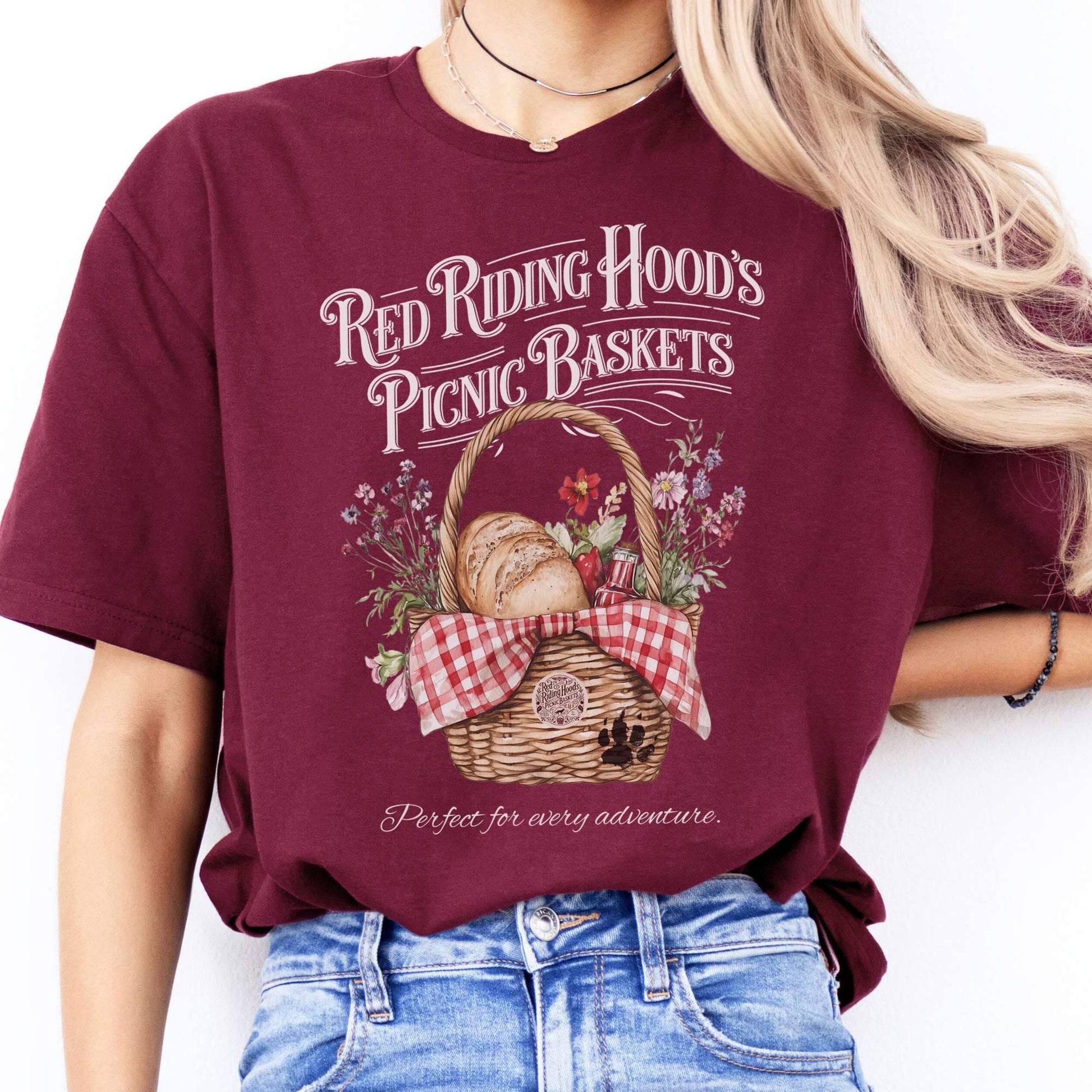 T-Shirts Red Riding Hood's Picnic Baskets T-Shirt The Mystic Eden