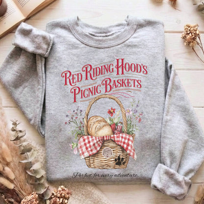 Sweatshirt Sport Grey / S Red Riding Hood's Picnic Baskets Sweatshirt The Mystic Eden