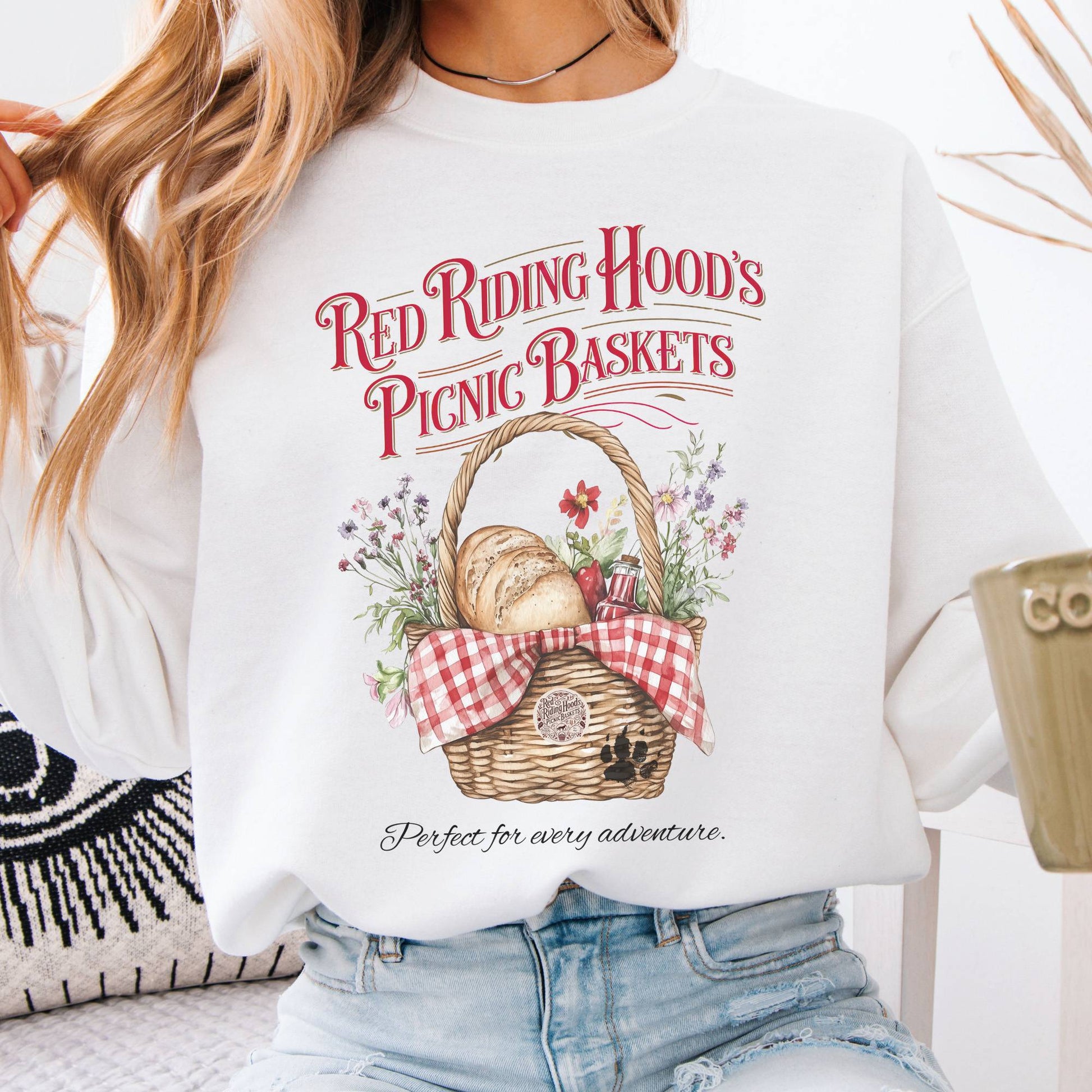Sweatshirt Red Riding Hood's Picnic Baskets Sweatshirt The Mystic Eden