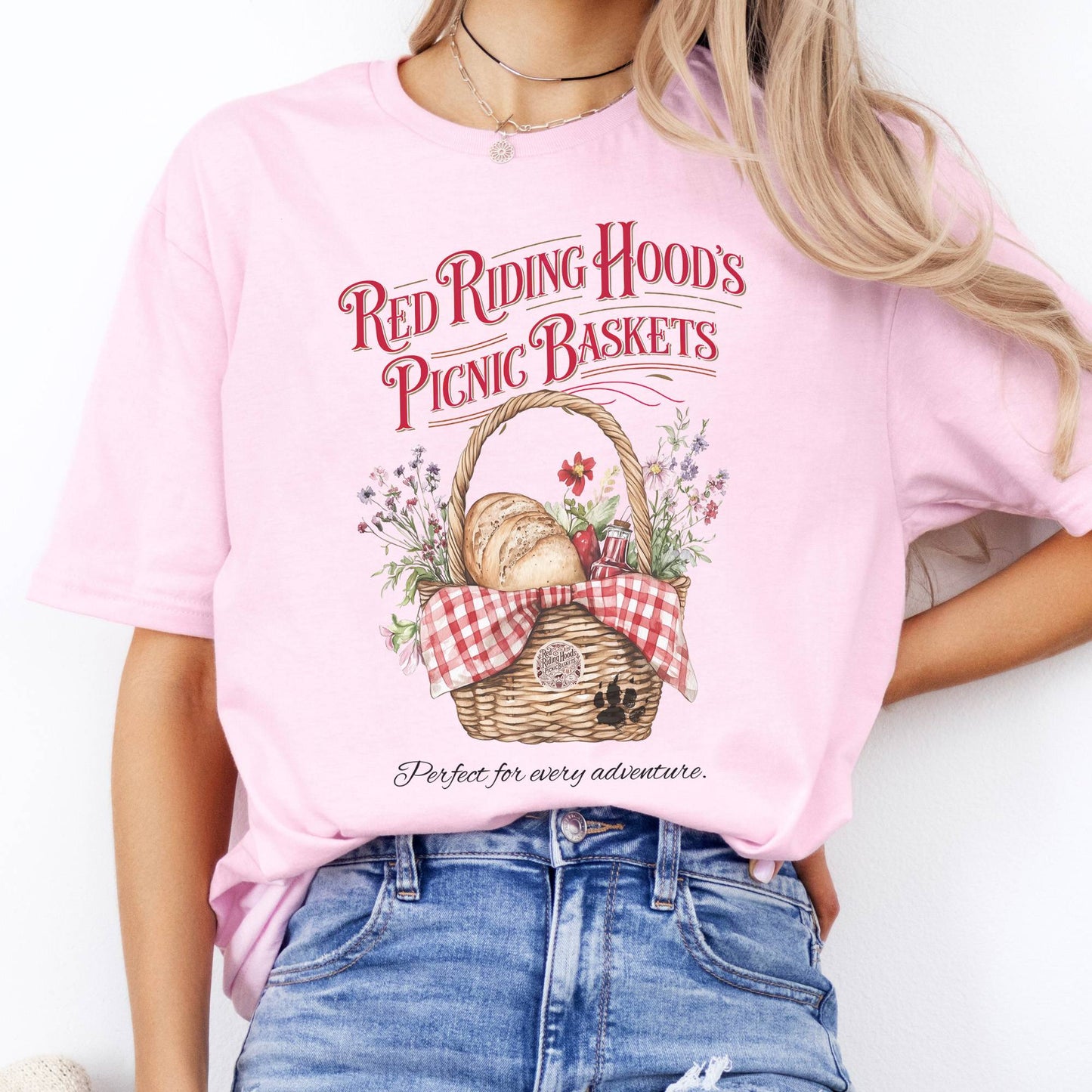 T-Shirts Red Riding Hood's Picnic Baskets T-Shirt The Mystic Eden