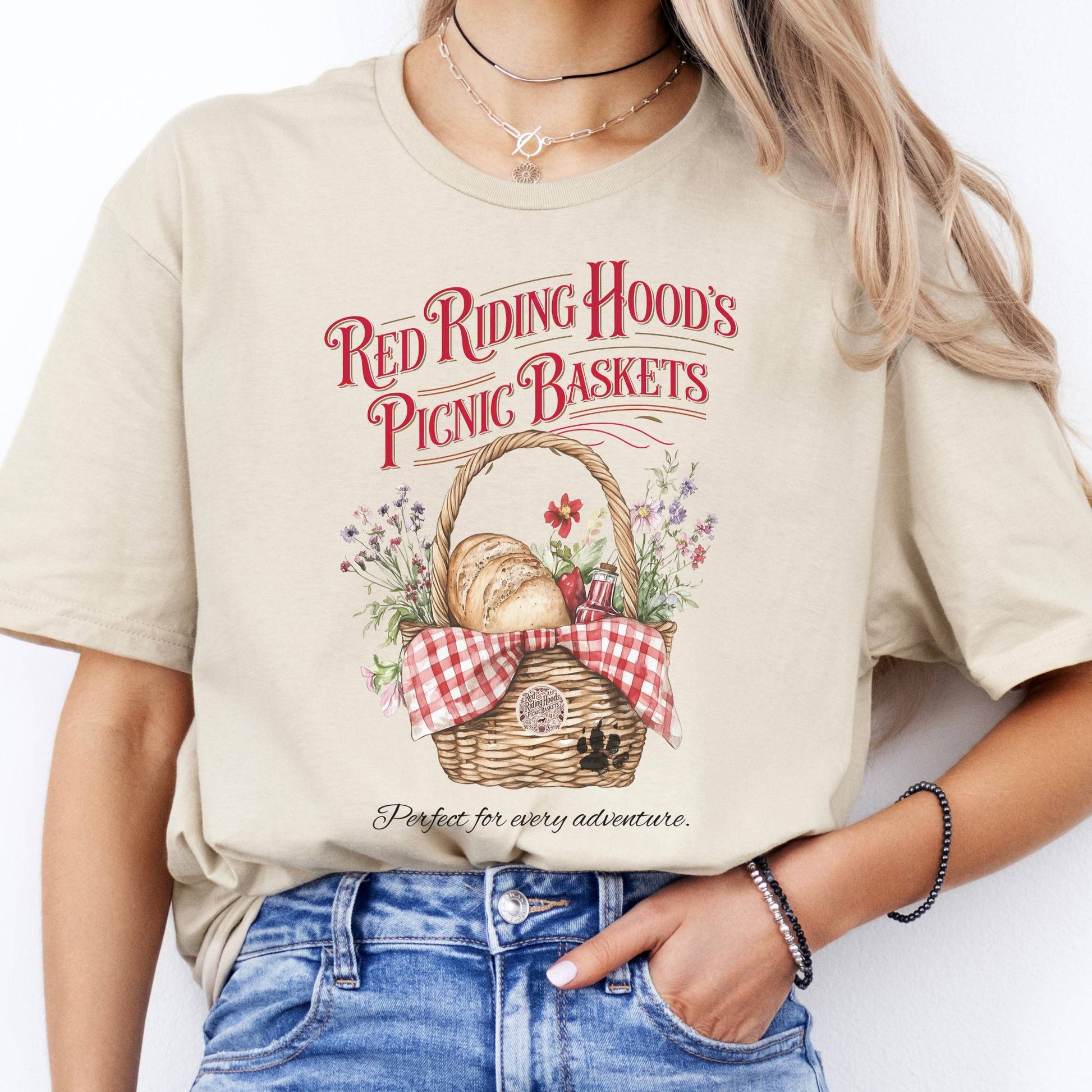 T-Shirts Red Riding Hood's Picnic Baskets T-Shirt The Mystic Eden