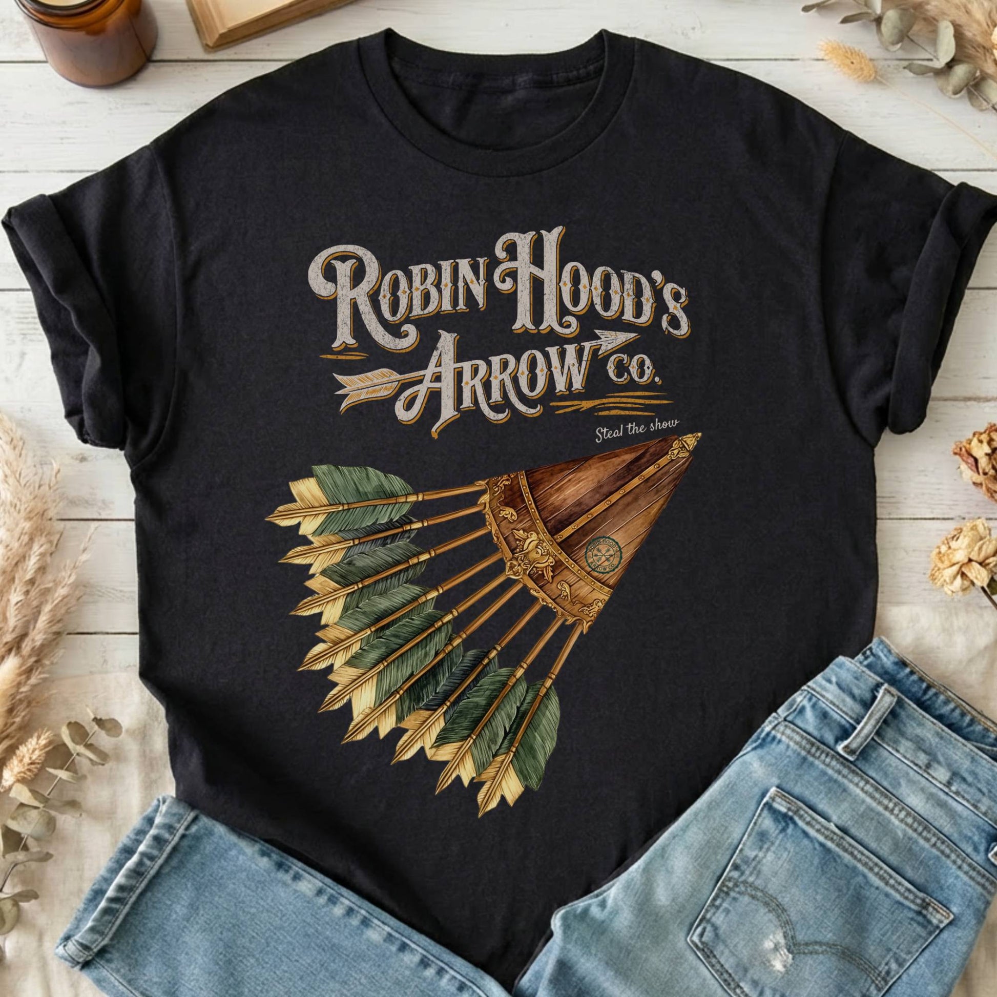 T-Shirts Black / S Robin Hood's Arrow Co. T-Shirt The Mystic Eden