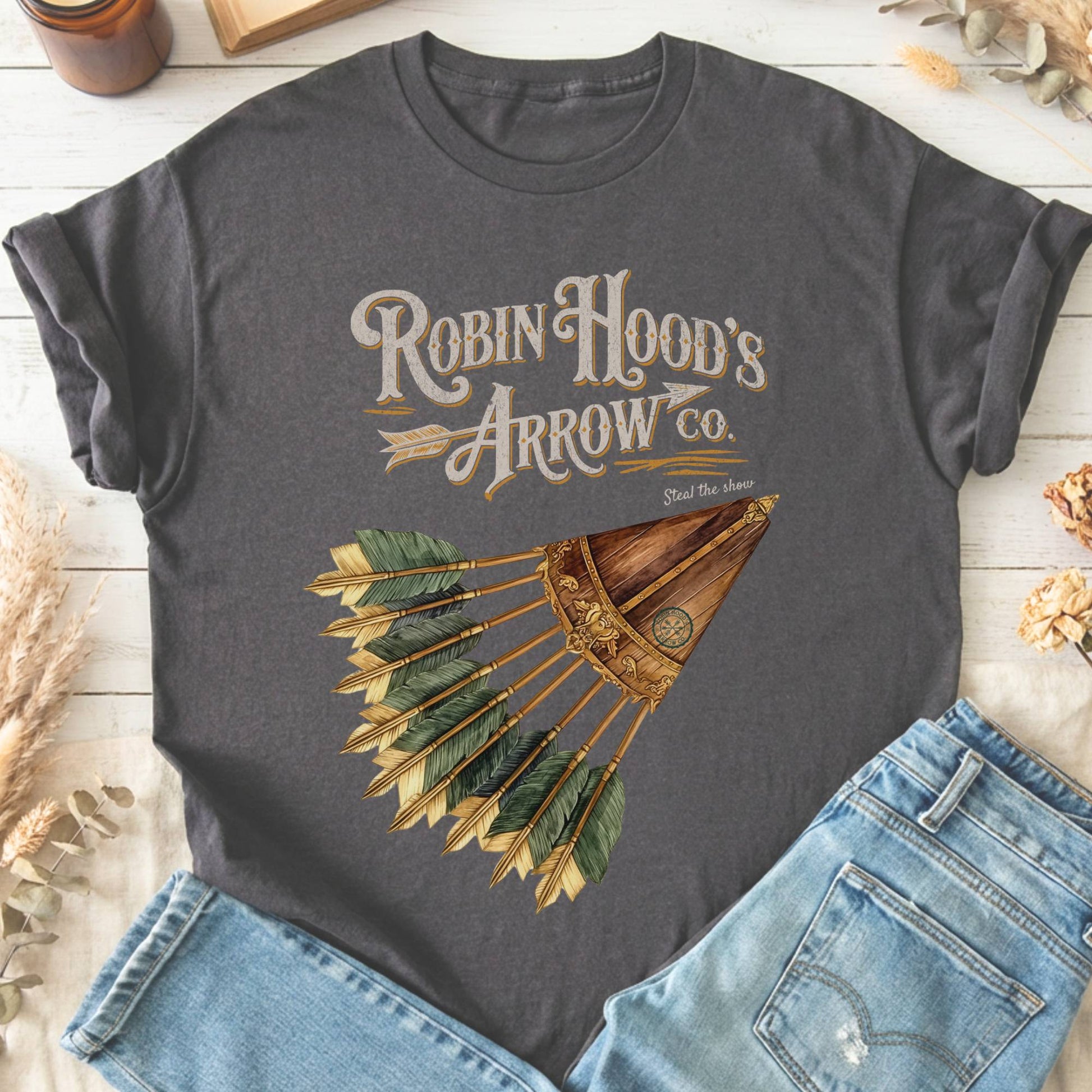 T-Shirts Charcoal / S Robin Hood's Arrow Co. T-Shirt The Mystic Eden