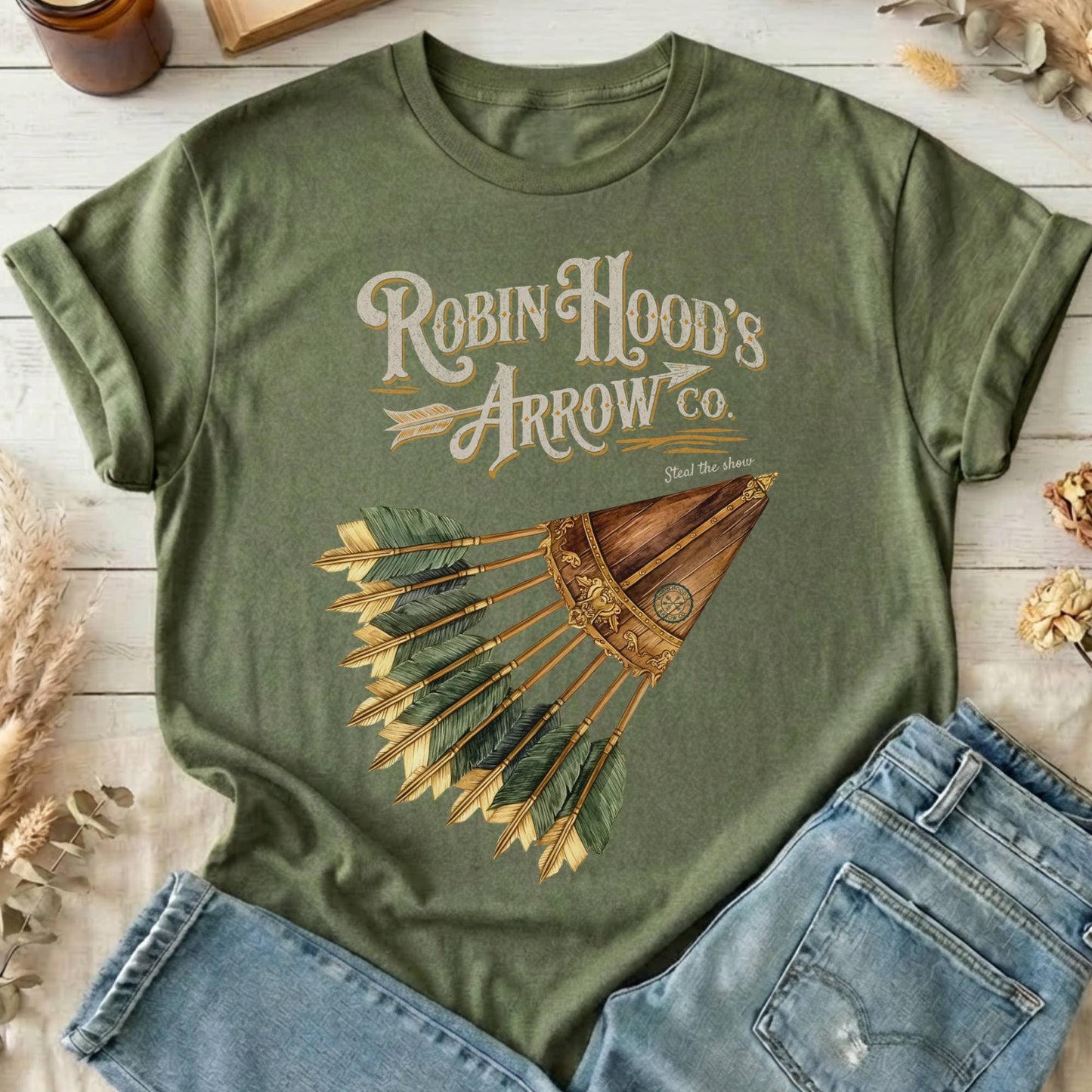 T-Shirts Military Green / S Robin Hood's Arrow Co. T-Shirt The Mystic Eden